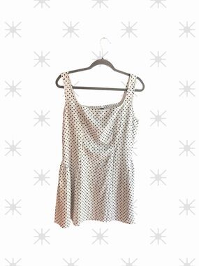 SHEIN Aralina polka dot black white mini dress Size XL (US 12)
